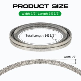 Lawn Mower Deck Belt 1/2"X141 1/2" for Toro 119-8820 120-3892; Lawn Mowers Toro 74630, 74361, 74632, 74635, 74637, 74641