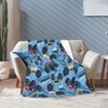 Perinsto Monster Truck Cars Pattern Throw Blanket Ultra Soft Warm
