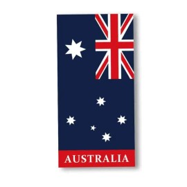 I Love Aus Australian Flag Beach Towel