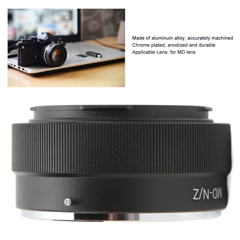 Camera Lens Adapter for MD to for Z Bayonet Aluminium