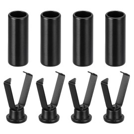 sourcing map Shoelace Tips, 4pcs - Alloy Shoe Lace Ends Tips, Cylindrical Tip Replacement for Shoestring (Electrophoretic Black)