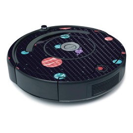 MightySkins Carbon Fiber Skin for iRobot Roomba 675 Minimal Coverage - Bright Night Sky | Protective, Durable Textured Carbon Fiber Finish | Easy to Apply, Remove, and Change Styles | Made in The USA