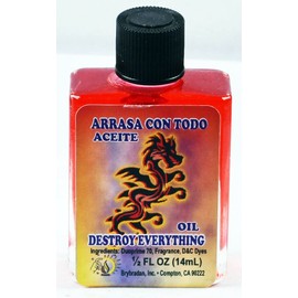 3 PCS BRYBRADAN Destroy Everything Spiritual Oil ACEITE ESPIRITUAL ARRASA CON TODO -1/2 FL OZ 14.7ML
