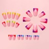 Long Square False Nails - 24pcs Press on Nails French