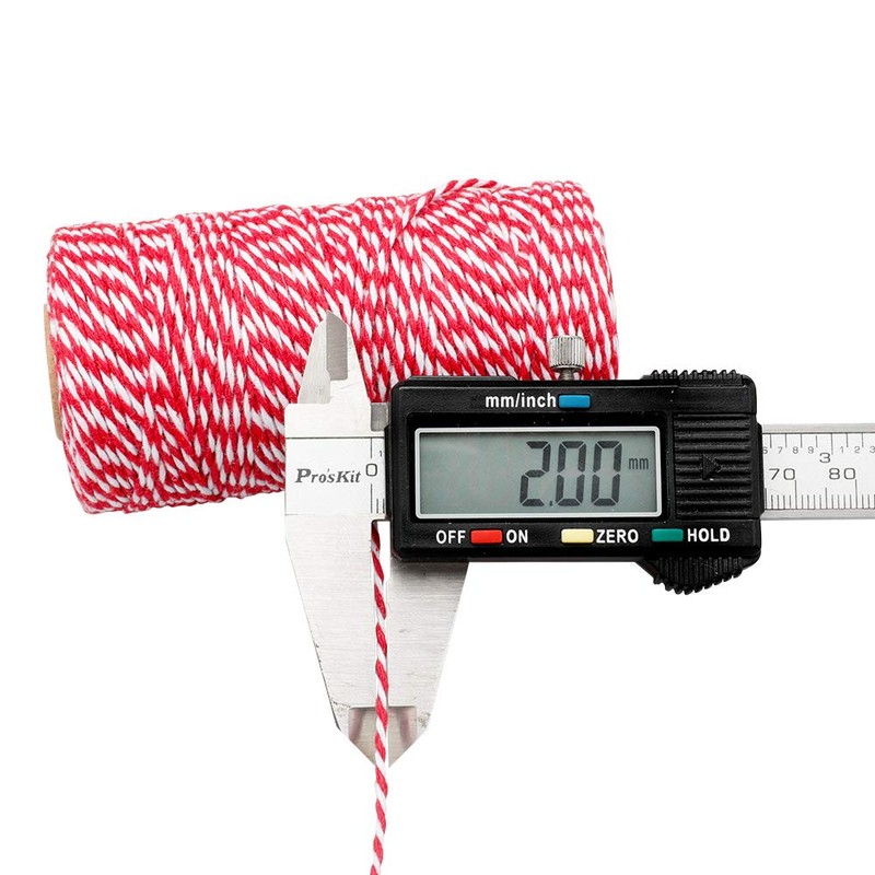 Red White Gift Twine String Holiday Twine 328 Feet Cotton