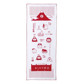 Decole ZCB-86132 Hot Water Tenugui Towel, Beni, Approx. 13.4 x 34.3 x 34.3 inches (340 x 870 mm)