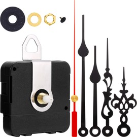 Hicarer 2 Pairs Hands Quartz Movement DIY Wall Clock Movement Mechanism Clock Repair Parts Replacement (Shaft Length 23mm, Color Set 1)