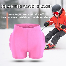 Kids Butt & Hip Padded Shorts for Skating,Youth Hip Protection Pads Figure Skating Shorts Crash Butt Pads for Tailbone & Butt (Black, X-Small)