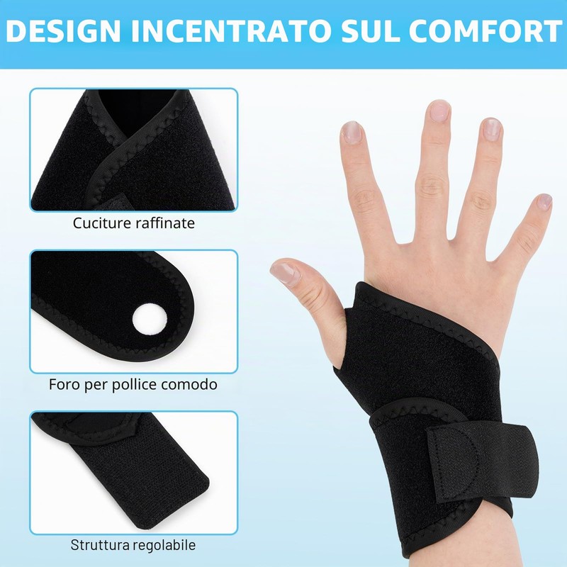 BQMEZRNUS 5 fasce da polso per bambini, regolabili in 3