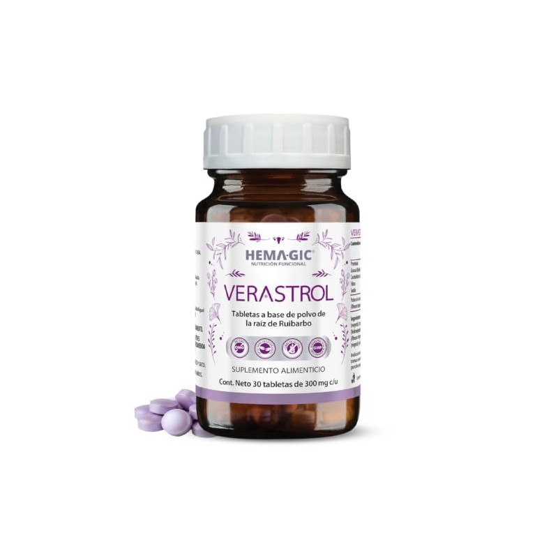 Antioxidante Natural Suplemento Mujer Madura Verastrol Extracto Err731 Ruibarbo Siberiano