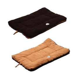 PET LIFE 'Eco-Paw' Reversible Eco-Friendly Recyclabled Polyfill Fashion Designer Pet Dog Bed Mat Lounge