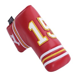 SHABIER Rote Golf-Putterabdeckung mit NO.15 Design Schlägerhaube für Blade Golf Putter Head Cover