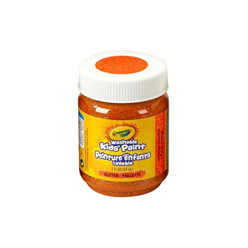 Crayola Washable Kids Paint, 2 oz, Orange Glitter