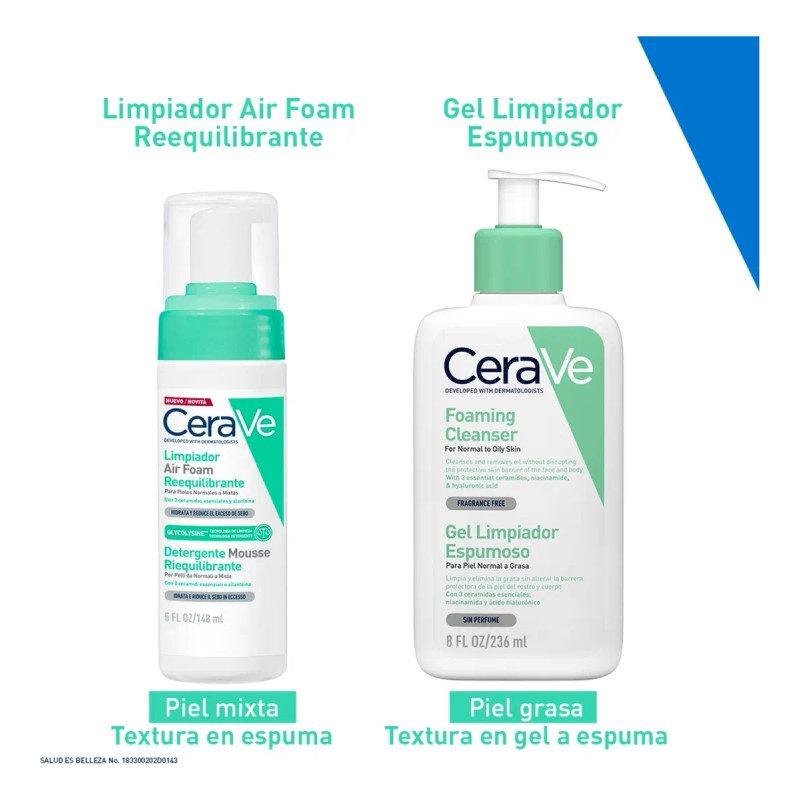 CeraVe Limpiador Air Foam Reequilibrante 148 ml