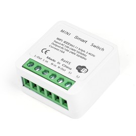 Jadeshay Smart Light Switch WiFi Smart Relay Switch Module Controlled by Smart Life/Tuya App Remote Control and Compatible with Alexa and Google Home for Voice Control, Support 2 Way 100V-240V 16A