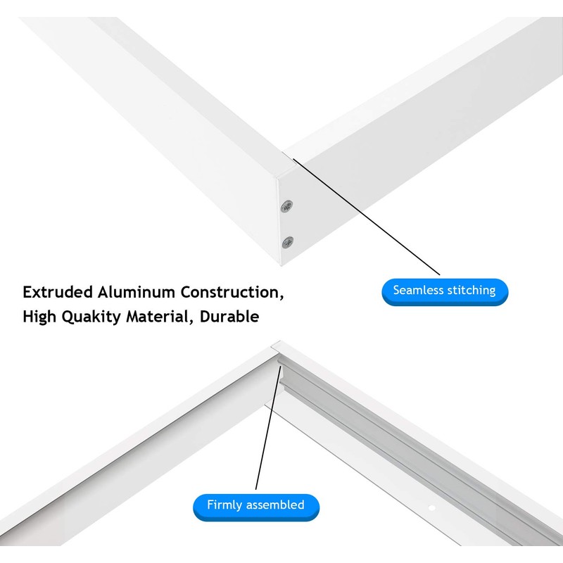 VocgoUU 10 Pack 2x4 Surface Mount Kit Aluminum Frame for