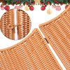 VioraWhite Woven Scallop Christmas Tree Collar, 27.95 Inch Large Rattan