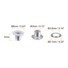 sourcing map 100set Grommets Kit Metal Eyelets 3mm 1/8" Hole