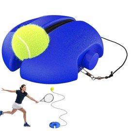 FAINCA 3-Piece Tennis Trainer Set Includes 1 Round Base 1 Tennis Ball with Cord 1 Hook Tennis Rebounder Tennis Trainer with Ball Non-Slip for Solo Training Adults