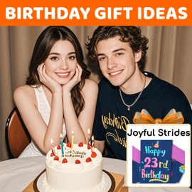 HAPPYPOP 23rd Birthday Gifts Ideas Socks - Gifts for 23 Year Old Woman Man with Card