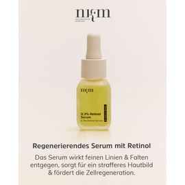 nkm Naturkosmetik München Retinol Serum - 15 ml - Face Serum with Squalane - Regenerating & Firming - Vegan - For All Skin Types - Dermatologically Tested