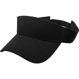 KBETHOS Sun Visor Hat Plain Cotton Adjustable Summer Golf Cap Men Women Black