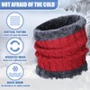 Fourluoo 4 Pcs Winter Knitted Scarf for Men Women Neck