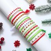 Huquary 48 Pcs Christmas Bracelets Stackable Christmas Beaded Bracelets Cute