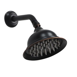 GUOWENYING 6 inch Wall Mount Antique Vintage Rain Shower Head with Shower Arm, High Pressure for Luxurious Bathrooms Rainfall Experience, Oil-Rubbed Bronze