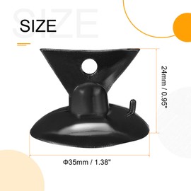 MECCANIXITY Bulb Changers, 35mm Dia. PVC Suction Cup Light Lamp Replacing Tools for GU10 MR16 Bulbs, 6 Pack (4 Black and 2 Clear)