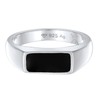 Kuzzoi Men's Silver Ring 925 Sterling Silver Classic Signet Ring