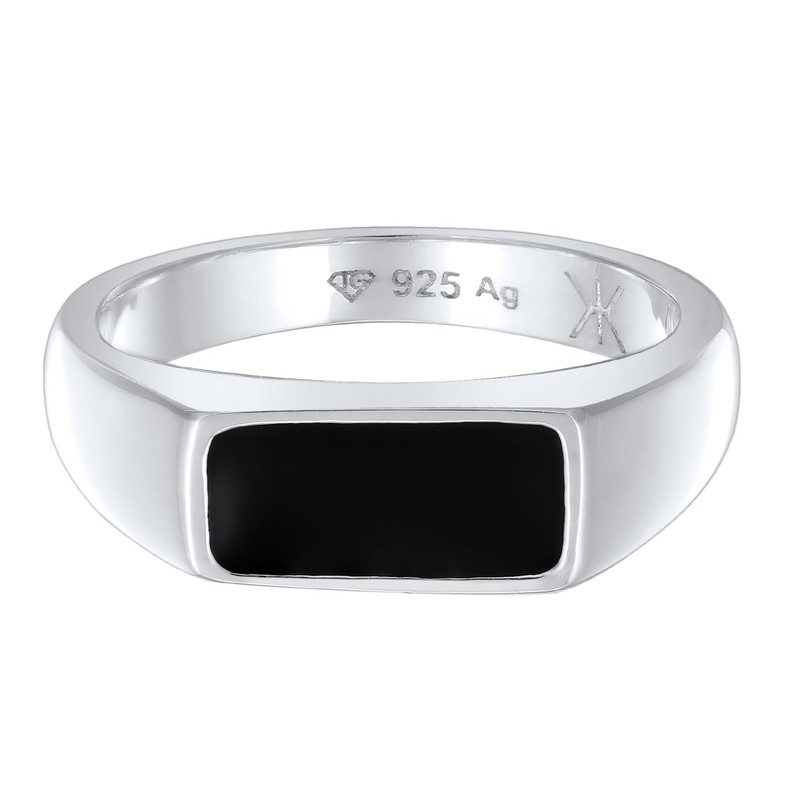 Kuzzoi Men's Silver Ring 925 Sterling Silver Classic Signet Ring