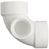 Spears PVC DWV Pipe Fitting, 1/4 Bend, Elbow with Side
