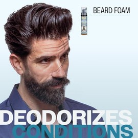 Reuzel espuma para barba - Crema con aroma que reduce la caspa y la picazón - Acondicionador masculino para peinar de rápida absorción - Hidratante ve