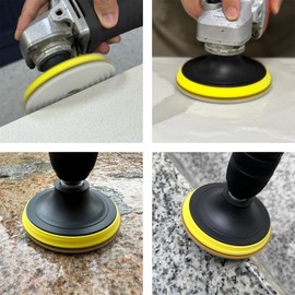 Waies 100 mm Grit 50-100-200 Diamond Sanding Pad for Dry Grinding Velcro Absorption for Granite Stone Concrete Marble Floor Grinder or Polisher