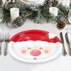 Christmas Party Oval Paper Plates Set 24 Pieces Santa Claus