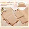 Sunnychicc 5 Pcs Ceramic Mold for Clay Wooden Pottery Clay