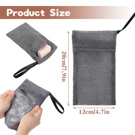Pack of 6 Shower Soap Net, Soap Bag for Showering, Bathing Shower Sponges, Soap Bags, Soap Bag for Exfoliation, Solid Soap, Body Scrub