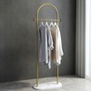 BUZUEY Gold Clothing Rack, Small Clothes Rack with Marble Base,