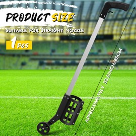 Zonon 1 Pack Industrial Wheeled Marking Wand for Line Paint Stripe Ground Marking Spray Paint Wand for Survey Painting Spray Stick Line Applicator, Side Push (Black)