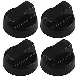 SPARES2GO Control Knob Dial for Hotpoint Oven & Cooker (1,2,3,4,5 or 6pcs+ Adaptors, Black)