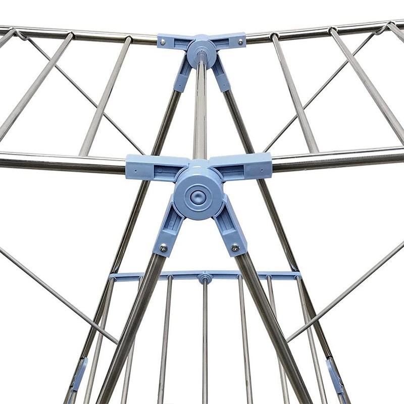 MH GLOBAL Coated Steel Collapsible Folding Clothes Drying Rack for