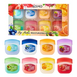 ARCHIDATE 8 Pieces Fruity Lip Care Set - Moisture Lip Balm Set - Hydrating Lip Balm Set - Nourishing Lip Balm Set for Fading Lip Lines - Dry Lips Reduce Lip Scrub