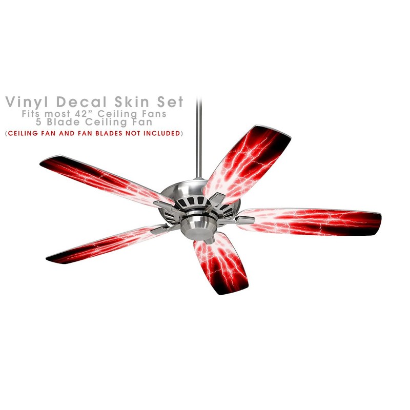 Lightning Red - Ceiling Fan Skin Kit fits most 42