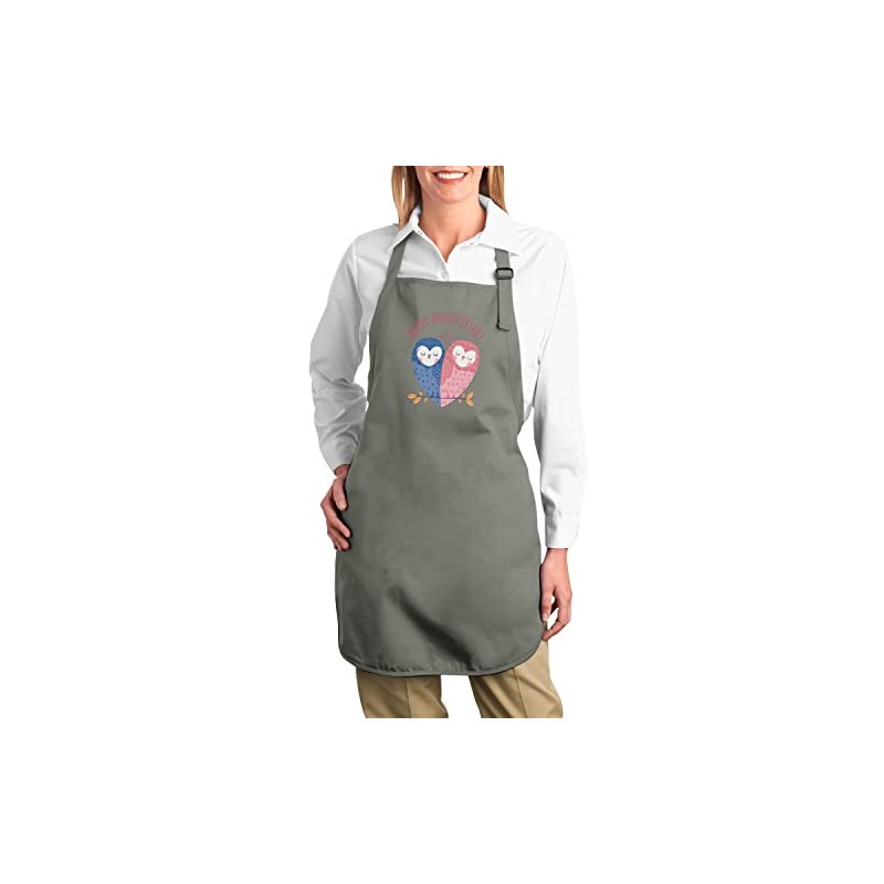 Fabulous Premium-Küchenschürze Grau Owl Anniversary Wedding Celebration Gift Ideas Couple