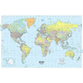 MAP,WORLD,LAMINATED