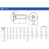 50pcs M4 x 6mm Grade 10.9 Flat Countersunk Hex Socket