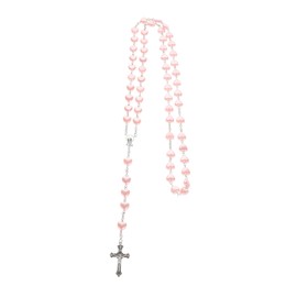 LIFKOME 59 Bead Rosary Necklace Cross Vintage Style Choker Necklace Pendant Chain