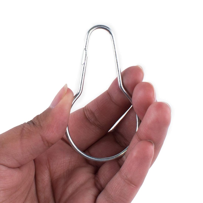 Super Z Outlet Silver Metal Shower Curtain Style Hanging Clip
