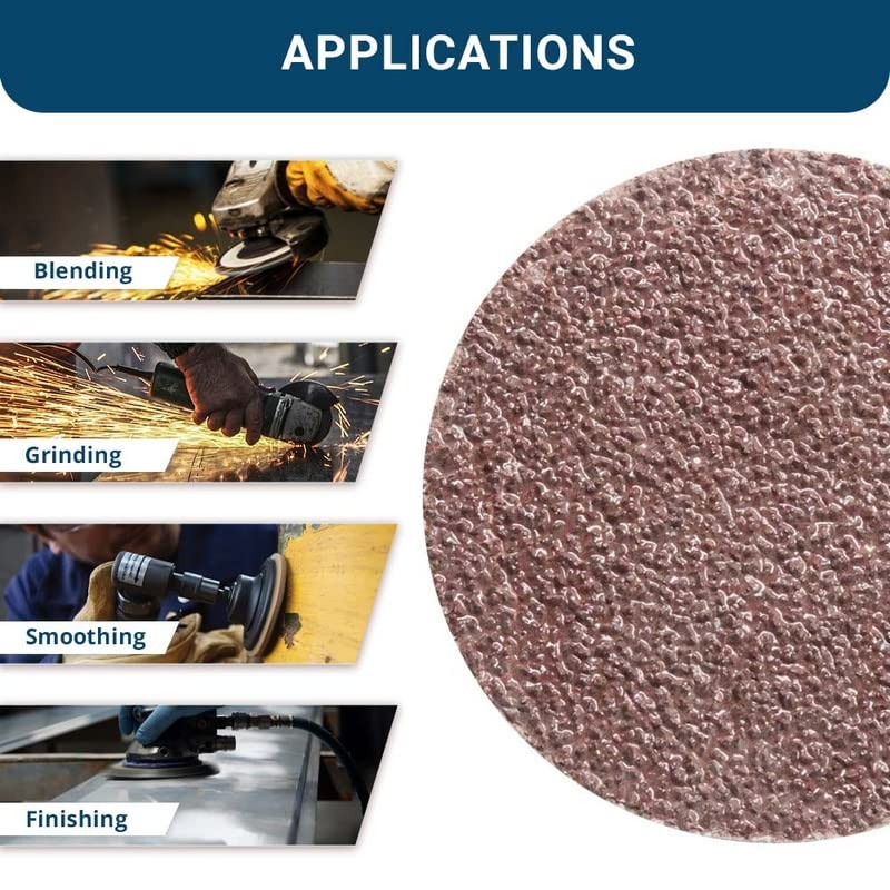 Benchmark Abrasives 2 Inch Sanding Discs Quick Change Aluminum Oxide